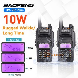 Discount 2Pack 10W Baofeng UV9R Plus Waterproof Walkie Talkie