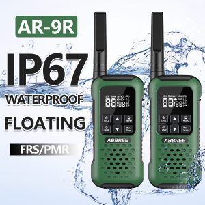 2pcs Discount FRS/PMR 446 Waterproof AR-9R Walkie Talkie for Fishing Kayak Skiing Floating