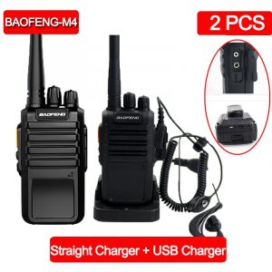 2PCS 5800mAh Portable Baofeng UHF Radios Pofung M4 Transceiver