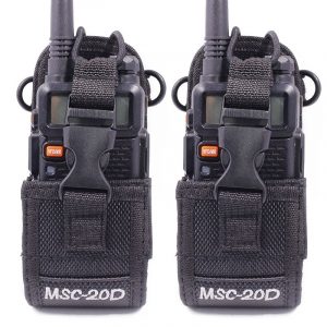 2pcs BaoFeng 5R UV82 888S TYT Mototrola Radios Case MSC-20D Bag Holster Pouch