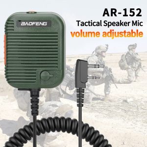 Baofeng AR152 Tactical Speaker Mic for TYT Baofeng AR-152 UV-5R UV-S9 PLUS Walkie Talkie