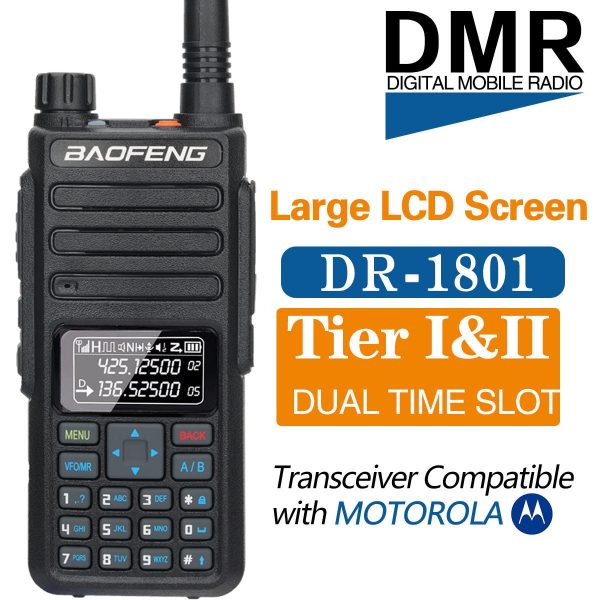 Walkie Talkie Baofeng DM-1801 Updated Dual Band Digital Radio