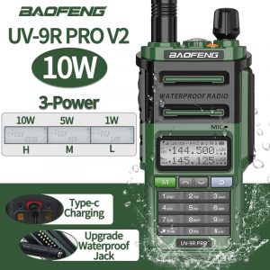 2023 Baofeng UV9R Pro V2 Waterproof IP68 10W Walkie Talkie