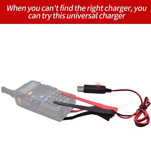 New Walkie Talkie Universal Battery USB Charger Cable for baofeng 5R UV82 888S Kenwood Yaesu - Image 4
