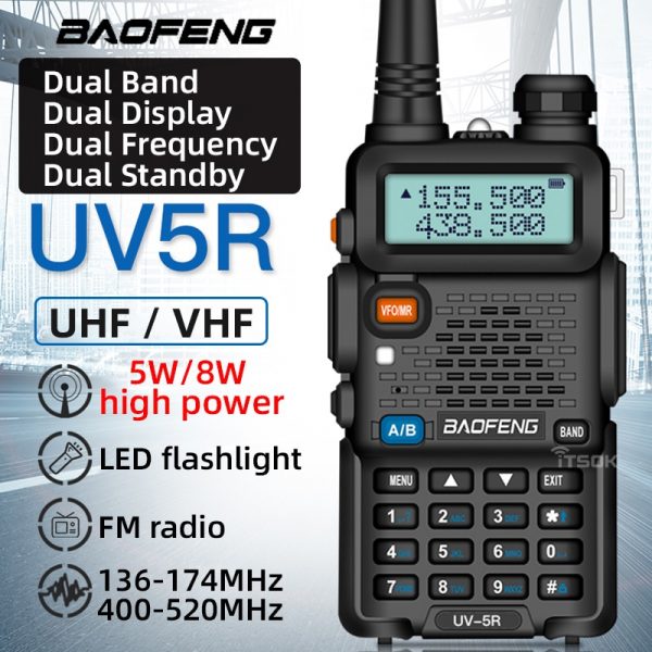 Dual Band Walkie Talkie Baofeng UV5R 8W Version 5W Version - Image 2