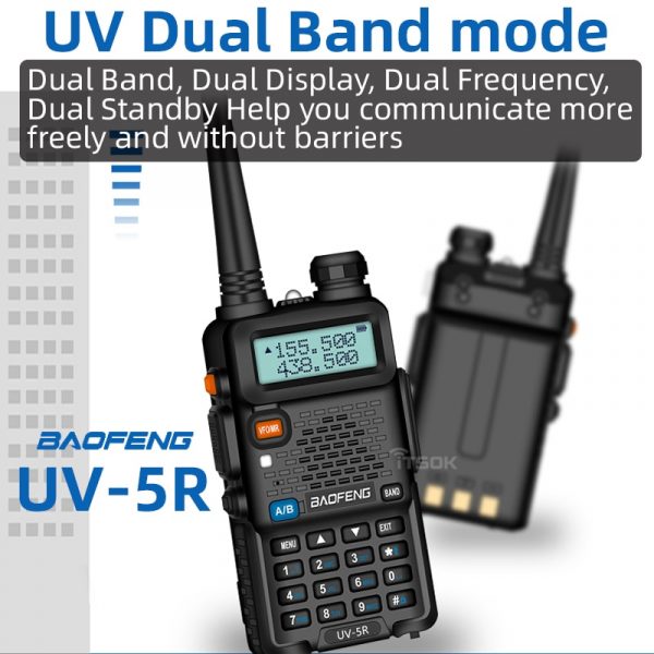 Dual Band Walkie Talkie Baofeng UV5R 8W Version 5W Version - Image 4