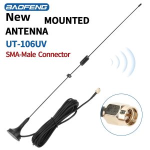 Vehicle Mounted UT-106UV Antenna SMA Male For Baofeng WouXun TYT UV-8000D/E