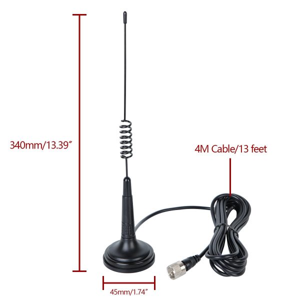 INTEK MAG-1345 CB Radio Whip 27MHz CB Antenna Magnetic Antenna 26-28MHz Mobile Shortwave Radio AM/FM Citizen Brand Radio - Image 3
