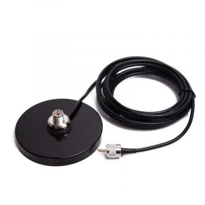 Black Silver NB-120 for Mobile Vehicle Radio Antenna 5M Coaxial Cable Magnetic Mount
