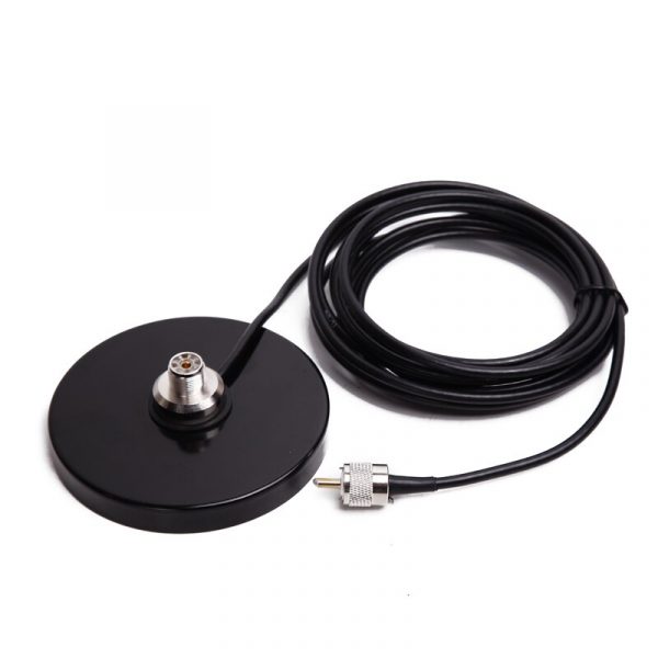Black Silver NB-120 for Mobile Vehicle Radio Antenna 5M Coaxial Cable Magnetic Mount