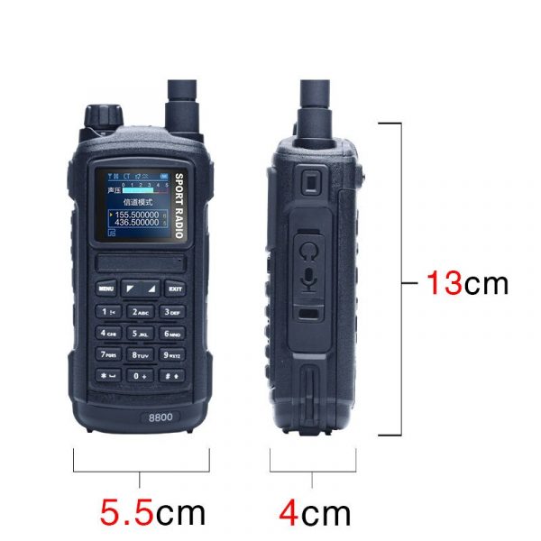 SenHaiX GP8800 U/VHF Dual Band PTT LED screen Bluetooth Waterproof Transceiver - Image 3