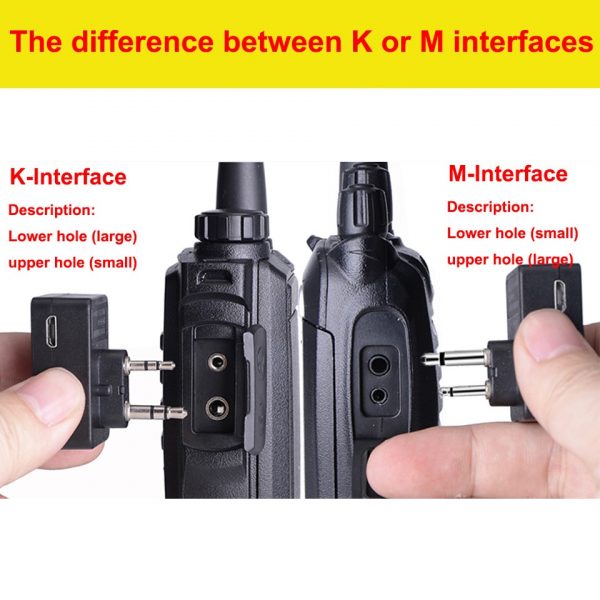 K Interface Bluetooth Wireless Headphone Walkie Talkie  BT Earpiece K Plug - Image 2