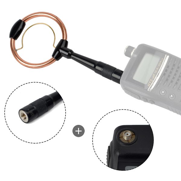 BNC SMA Male Female Stubby Dual-Loop Antenna Dual Band Circle High Gain 15cm for ICOM Vertex Yaesu Baofeng Sennheix Radios - Image 3