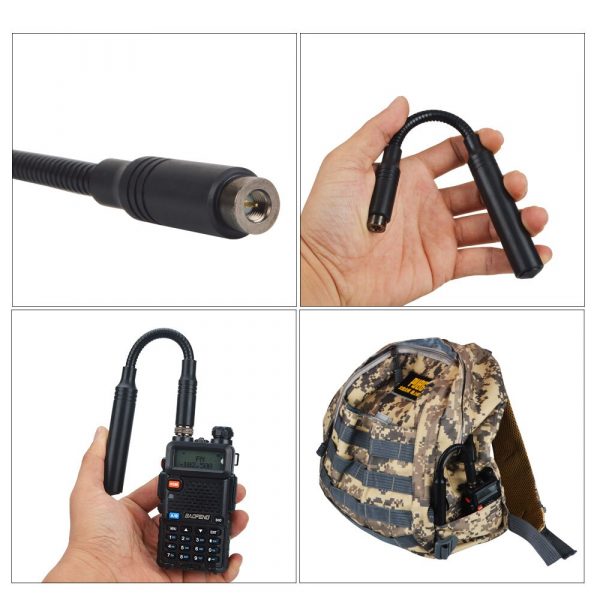 23cm Folder Tactical Goose Tube Antenna 23cm 144/430MHz Bendable UHF VHF Antenna - Image 4