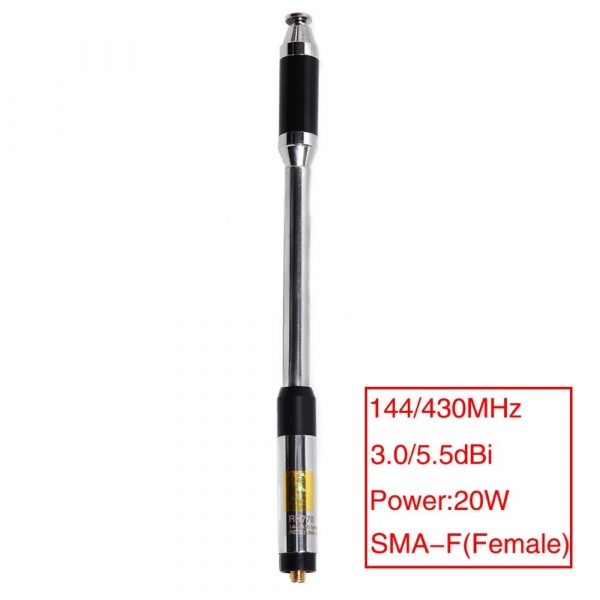 2PCS  Dual Band SMA-Female/SMA-Male/BNC Telescopic Antenna RH-770 Harvest for Walkie Talkie - Image 2