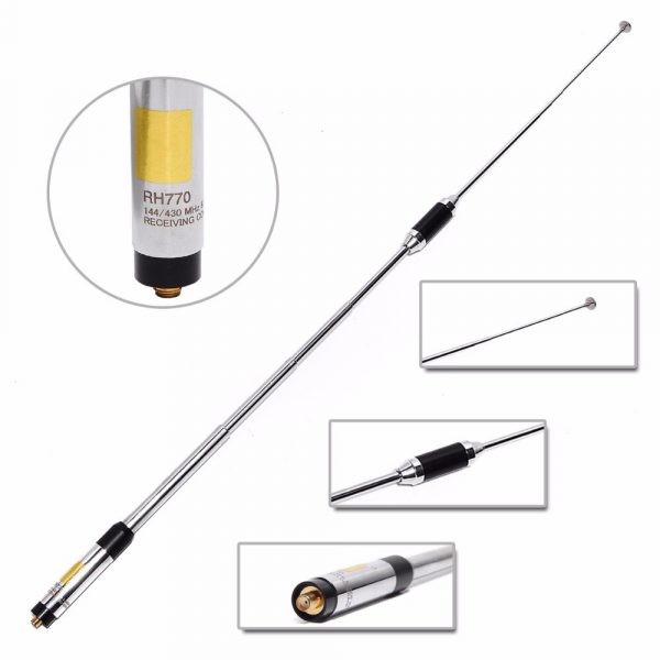 2PCS  Dual Band SMA-Female/SMA-Male/BNC Telescopic Antenna RH-770 Harvest for Walkie Talkie - Image 4