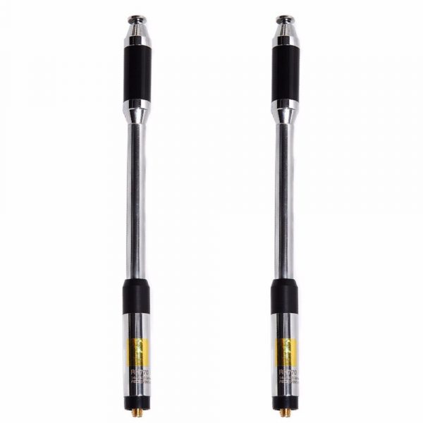 2PCS  Dual Band SMA-Female/SMA-Male/BNC Telescopic Antenna RH-770 Harvest for Walkie Talkie