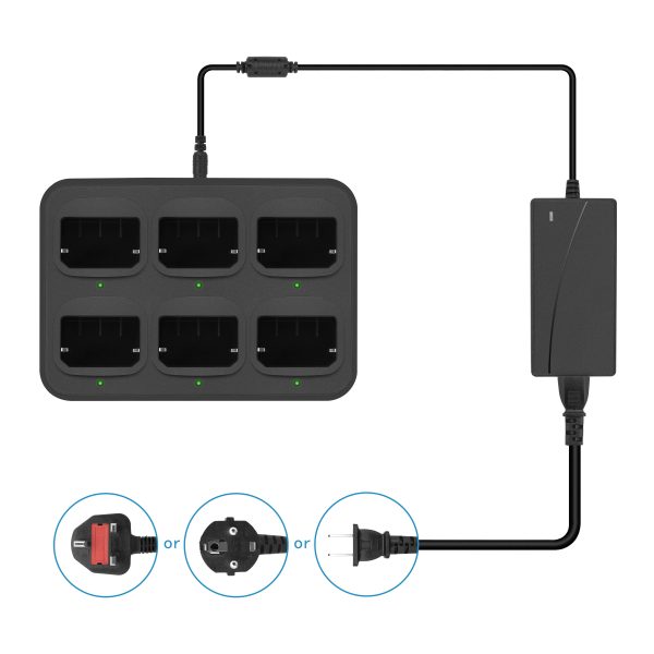 Muliple Battery Charger Rapid Six units Charger for Motorola Radios SL1M SL2M 6-Way Multi ports Charger - Image 2