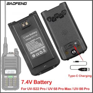 Baofeng UV-S22 PRO Battery Type-C Charging for for UV68 Pro Baofeng UV98 Radios