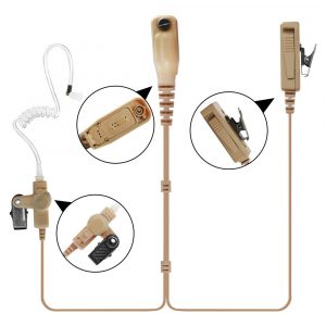 Beige 2-Wire Surveillance Kit Headset for Motorola DP4400 DP4401 DP4600 DP4601 APX6500 APX7000 APX8000 XiRP8200 XiRP8208