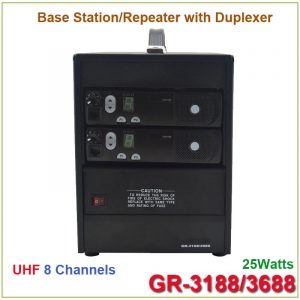 Motorola GR-3188 3688 UHF Base Station Repeater with Duplexer 25Watts 8 Channels