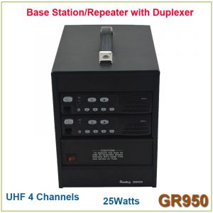 Motorola GR950 UHF Base Station Repeater 25Watts 4 Channels with Duplexer 