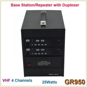 Motorola GR950 Base Station VHF  Repeater 25Watts 4 Channels with Duplexer 