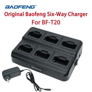 Original T20 Six Way Charger for Baofeng BF-T20 Walkie Talkie Intelligent Multi-charger for T20 Amateur Two Way Radio
