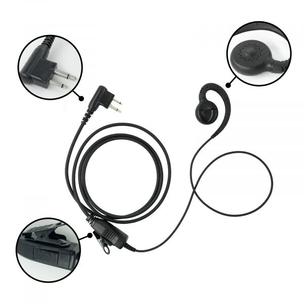 RLN6423/HKLN4604 NEW Headset Earpiece 2-Pin For Motorola Radio