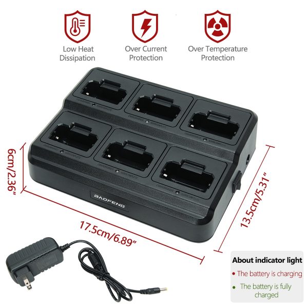 Original T20 Six Way Charger for Baofeng BF-T20 Walkie Talkie Intelligent Multi-charger for T20 Amateur Two Way Radio - Image 5