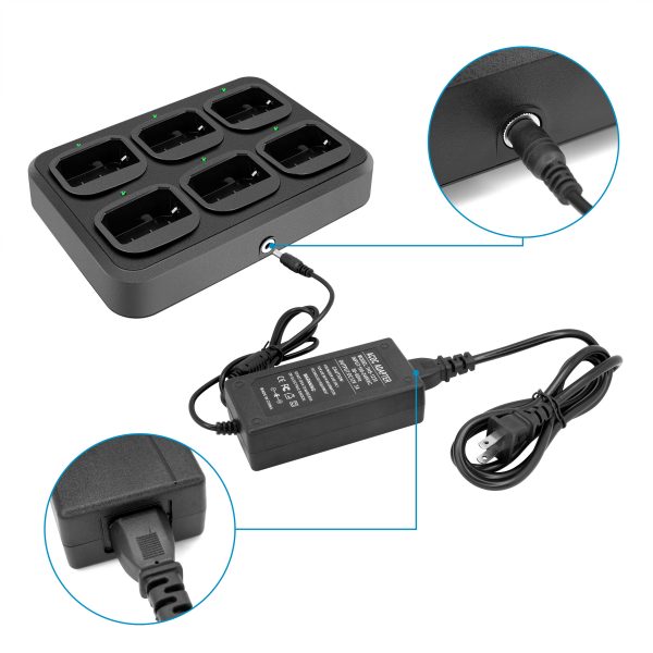 Muliple Battery Charger Rapid Six units Charger for Motorola Radios SL1M SL2M 6-Way Multi ports Charger - Image 3