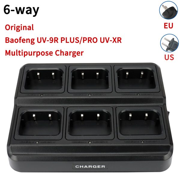 Multi Gang Charger Double Rows Six Way Charger for Baofeng UV9R Plus Pro BF-9700 A58 etc - Image 5