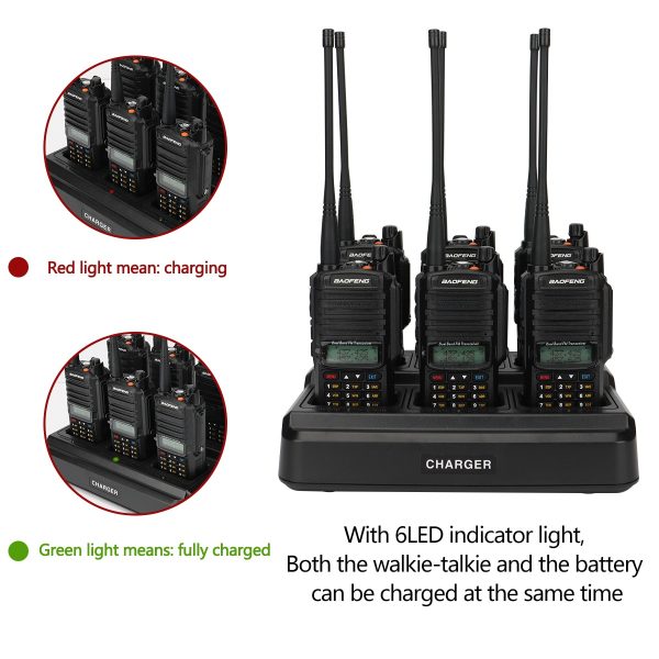 Multi Gang Charger Double Rows Six Way Charger for Baofeng UV9R Plus Pro BF-9700 A58 etc - Image 4