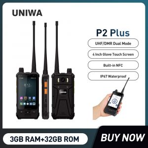 UNIWA P2 Plus Rugged Zello 4W UHF Digital Radio NFC 4G DMR Network Phone