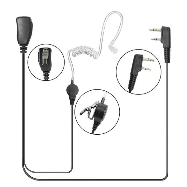 1-wire Headset Mic for Kenwood NX220 NX320 NX420 TK208 TK248 TK2312 TK2360 TK3300 TK3160 TK3400