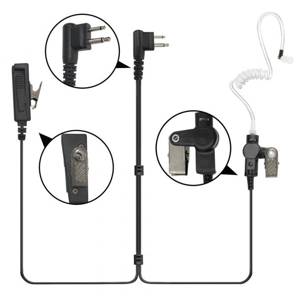 Walkie Talkie 2-wire Surveillance Earpiece Headset For Motorola CP200 CP200D PR400 GP300 CP110 CLS1110 CLS1410 CLS1413 A8 RDM2070D Radio - Image 2