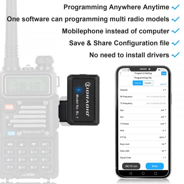 Walkie Talkie Wireless Programmer Phone APP Programming - Image 2