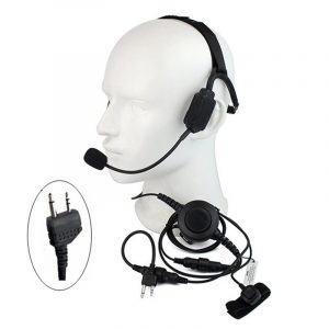 Military Bone Conduction Tactical Headset with Boom Microphone for Midland G5 G6 G7 G8 G9 GXT550 GXT650 LXT80 Radio