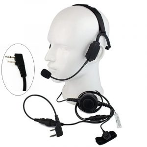 Military Bone Conduction Tactical Headset Boom Microphone For Kenwood Baofeng UV-5R BF-888S UV-82 GT-3