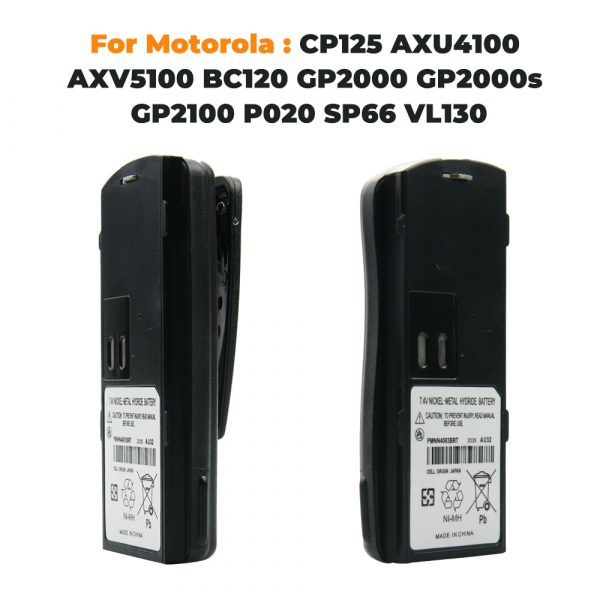 Motorola PMNN4063 Battery for Motorola GP2000 GP2000S SP66 P020 P030 CP125 VL130 AXU4100 AXV5100 Two Way Rad - Image 2