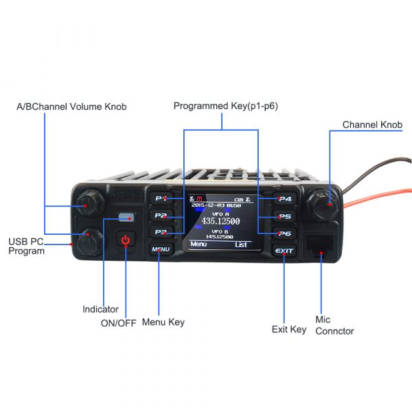 Anytone AT-D578UV PRO Mobile Radio GPS Bluetooth with Wireless PTT switch - Image 5