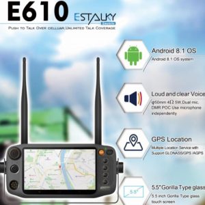 Estalky E610 4G WIFI Android Mobile Zello PTT Network Radio DMR POC Walkie Talkie