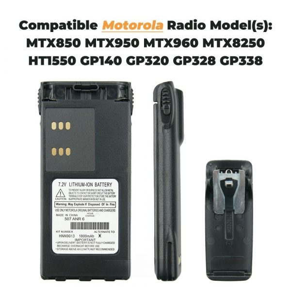Free Shipping HNN9013 Battery for Motorola Radios GP328 GP338 GP340 GP380 PTX760 PTX700 - Image 3