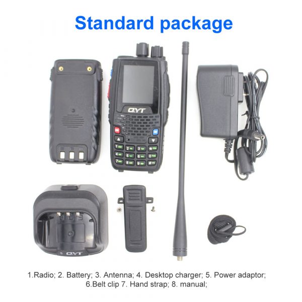 New Upgraded QYT KT-8R 3200mAh Amateur Radio Quad Band Station Intercom QYT KT8R Color Display - Image 5