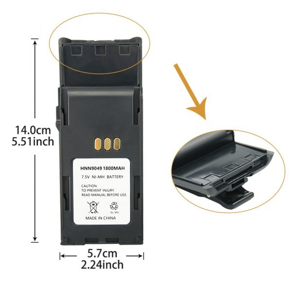 Cheap for Motorola P1225 P1325 MTP700 MTP750 SP1225 HNN9049 Batteries HNN9049 Recharageable Battery - Image 4
