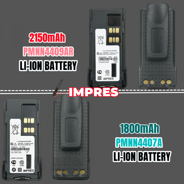 Battery IMPRES PMNN4409AR 7.4 V 2150mAh Replace Batteries for Motorola XPR3300 XPR3500 XPR7350 APX1000 APX2000 XiR P8608 P8660 - Image 3