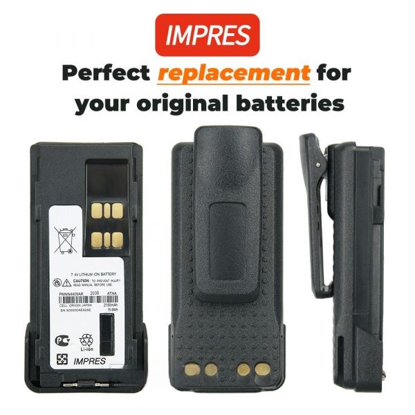 Battery IMPRES PMNN4409AR 7.4 V 2150mAh Replace Batteries for Motorola XPR3300 XPR3500 XPR7350 APX1000 APX2000 XiR P8608 P8660 - Image 5