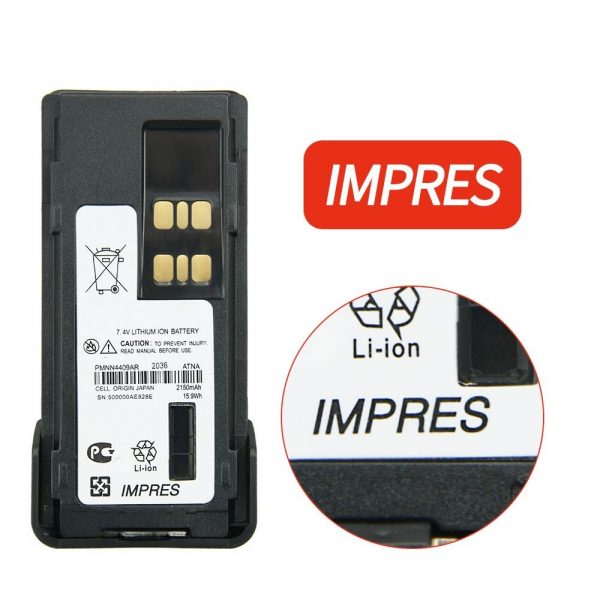 Battery IMPRES PMNN4409AR 7.4 V 2150mAh Replace Batteries for Motorola XPR3300 XPR3500 XPR7350 APX1000 APX2000 XiR P8608 P8660 - Image 2