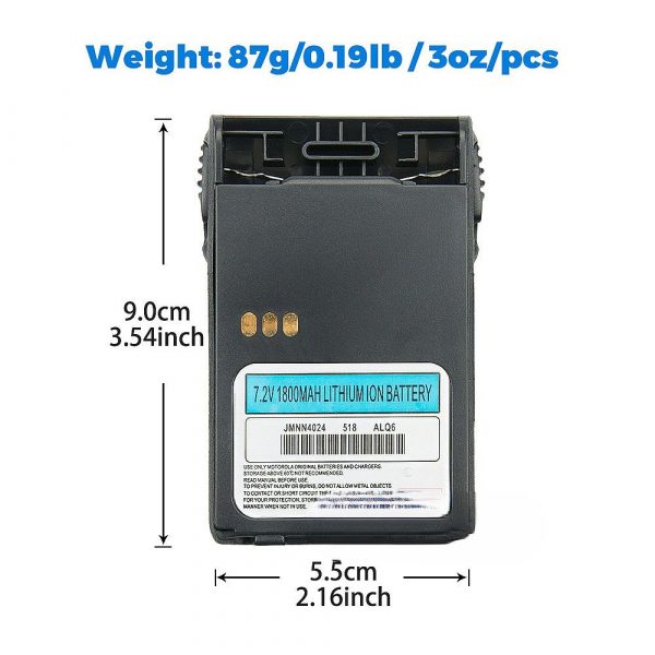 JMNN4023 Spare Battery JMNN4024 Batteries Replacement for Motorola GP328 Plus GP338 Plus GP344 GP628 Plus etc Radios - Image 5