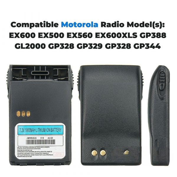 JMNN4023 Spare Battery JMNN4024 Batteries Replacement for Motorola GP328 Plus GP338 Plus GP344 GP628 Plus etc Radios - Image 2